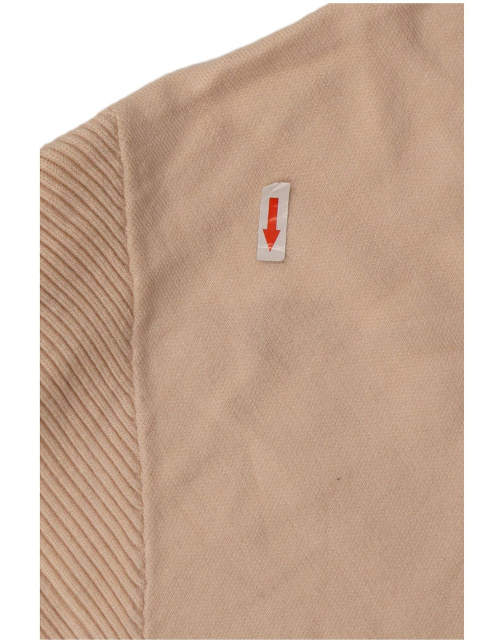 ZARA Mujer Jersey oversize con cuello y cremallera UK 44 Medio Beige