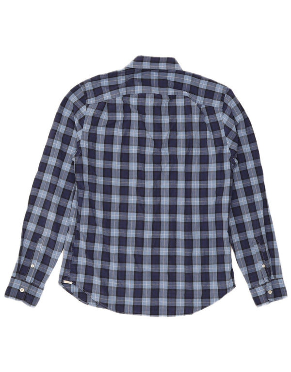 Camisa GAP para hombre de algodón a cuadros azul marino mediano