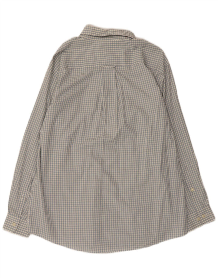 Camisa Orvis para hombre de algodón a cuadros azul grande