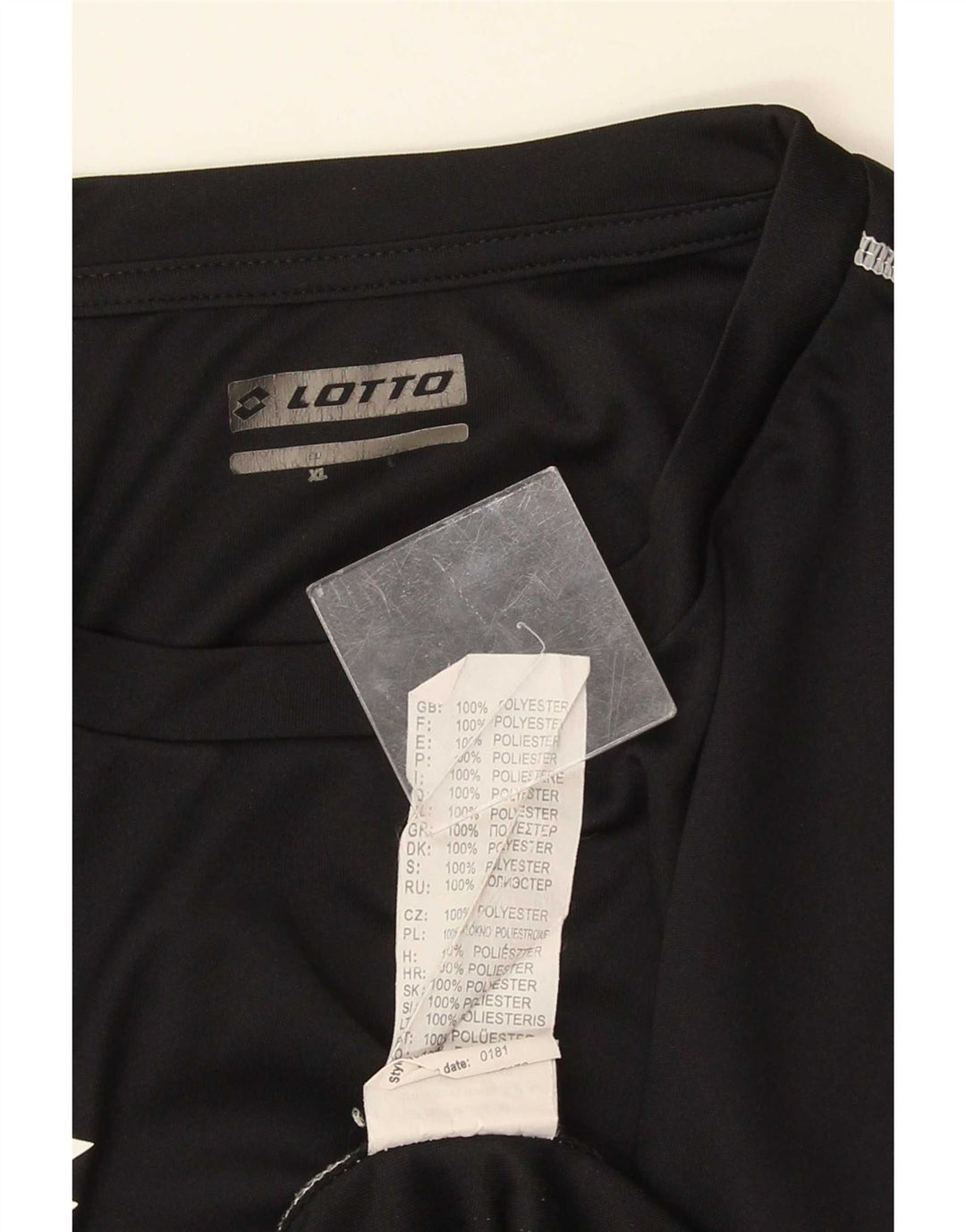 Camiseta Lotto Hombre Top Grande Poliéster Negro