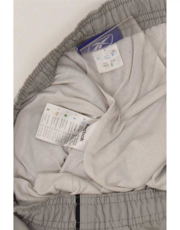Reebok Hombre Graphic Chándal Pantalones Joggers Grande Gris Poliéster