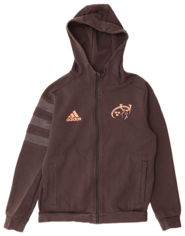 ADIDAS Sudadera con capucha y cremallera Munster Rugby para niñas 11-12 años Algodón gris