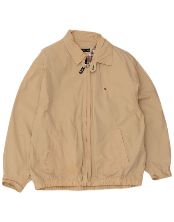 Tommy Hilfiger Chaqueta Bomber para Hombre UK 36 Small Beige Cotton