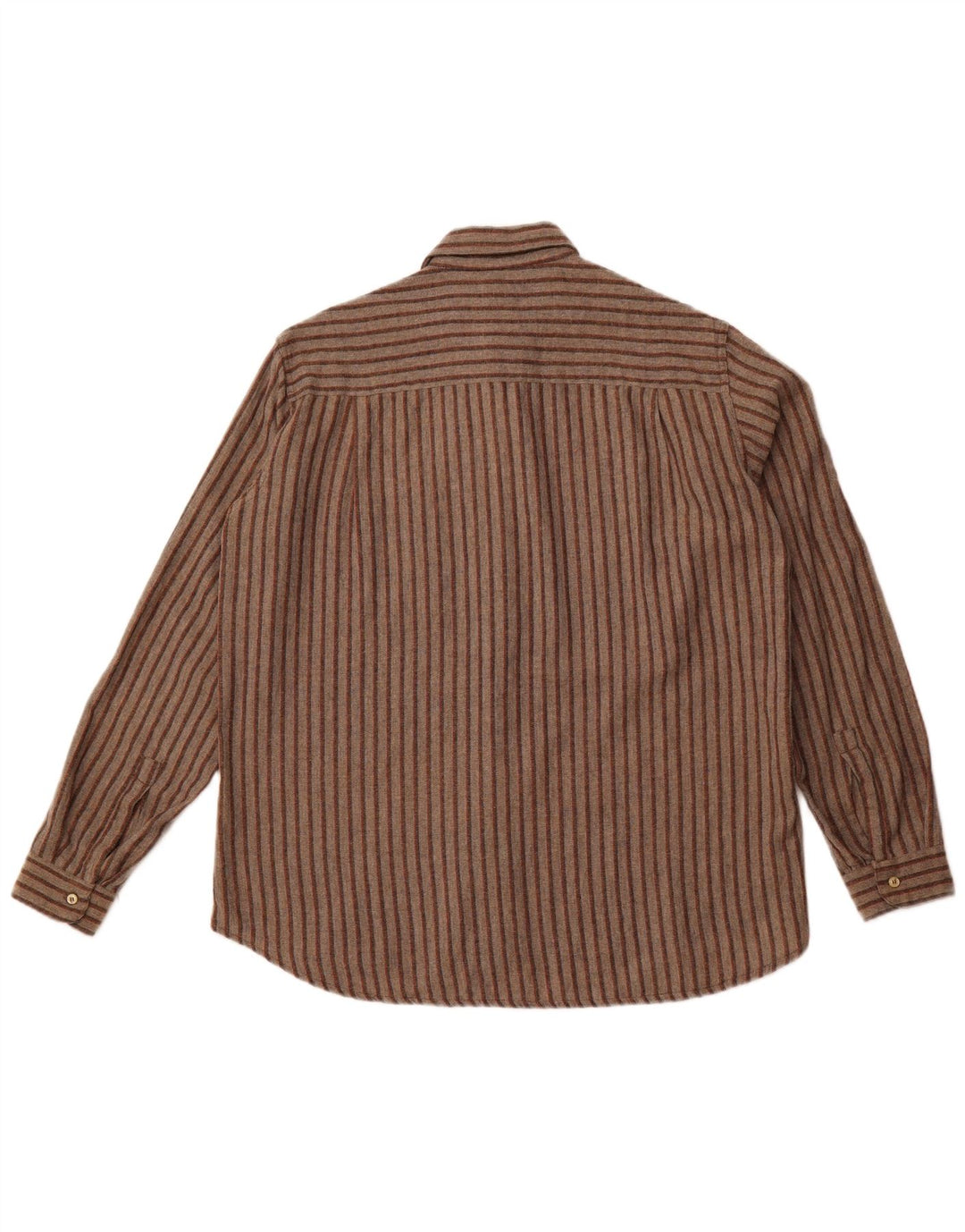 WRANGLER Camisa de franela para hombre Poliéster a rayas marrón grande