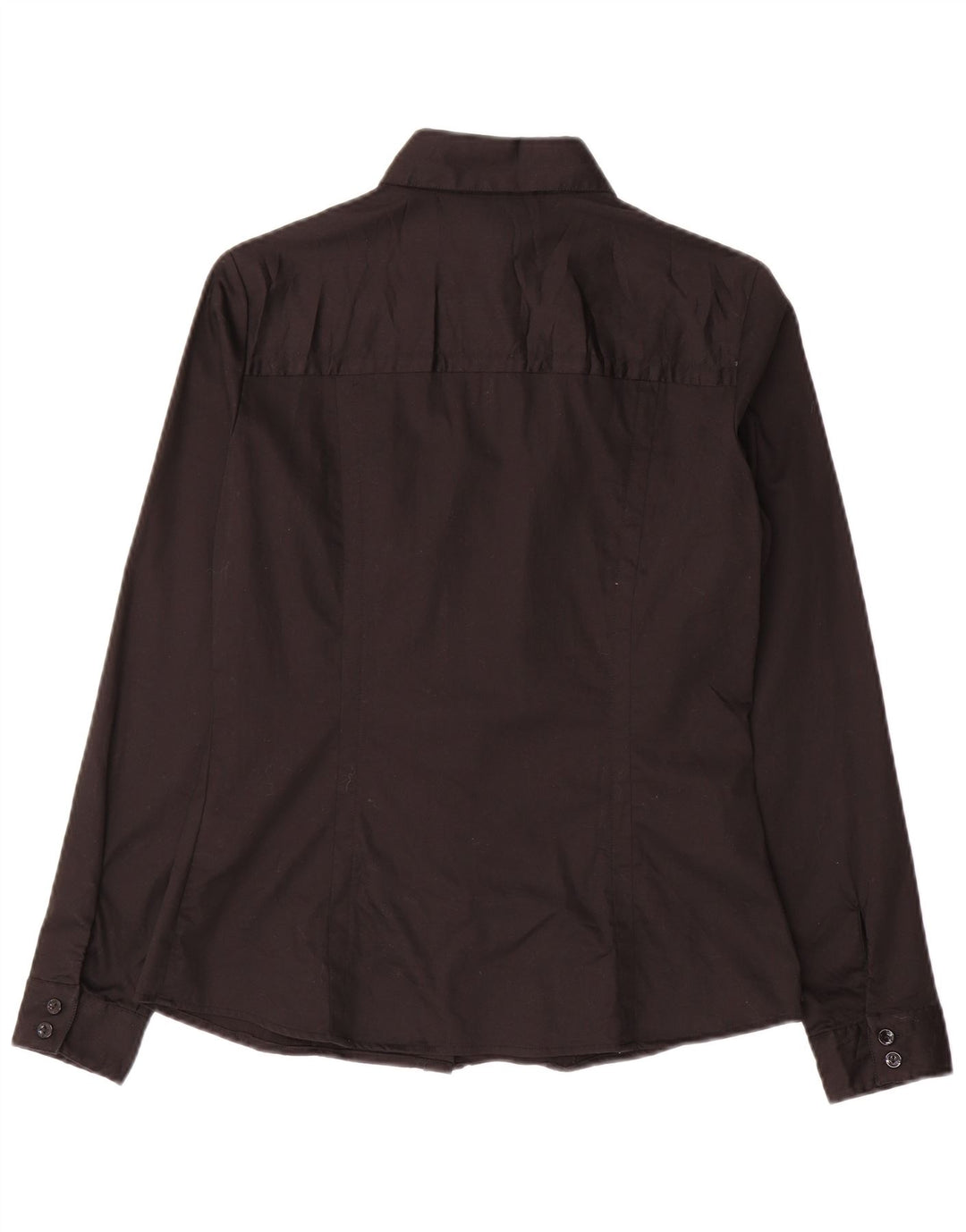 Trussardi Jeans Camisa Mujer UK 42 Mediano Negro Algodón