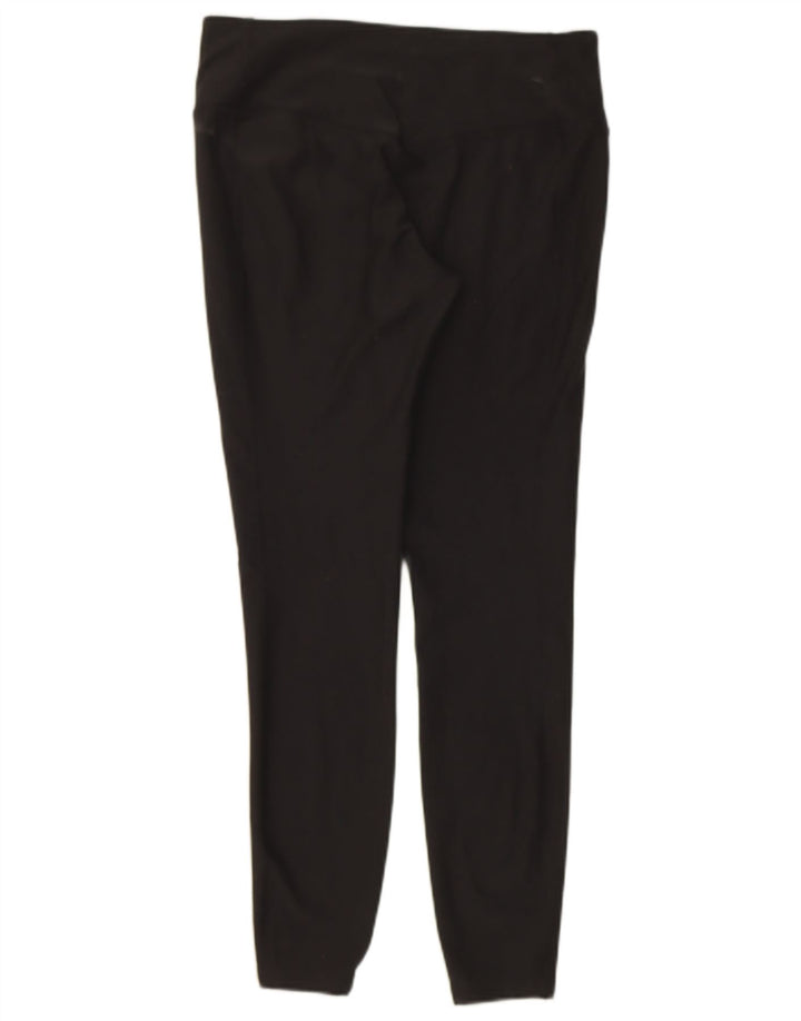 NIKE Womens Dri Fit Leggings UK 14 Medium Black Polyester