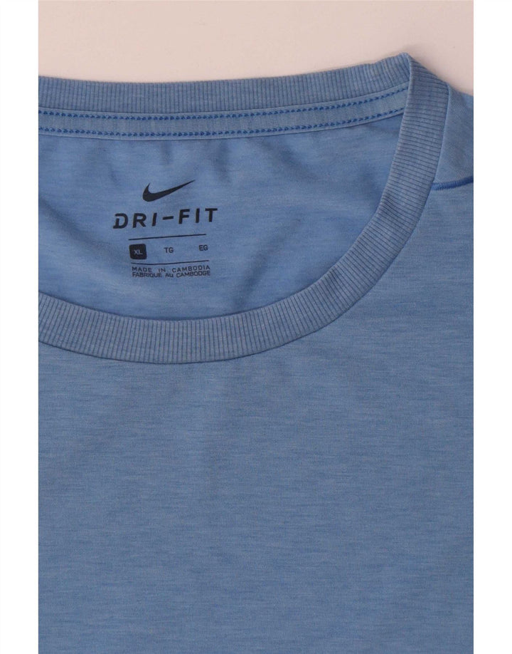 Camiseta Nike Dri Fit para hombre Top XL Poliéster azul