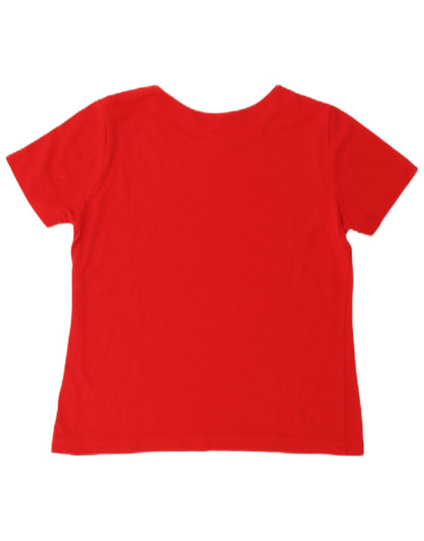 LACOSTE Camiseta Mujer Talla Superior 44 Grande Rojo