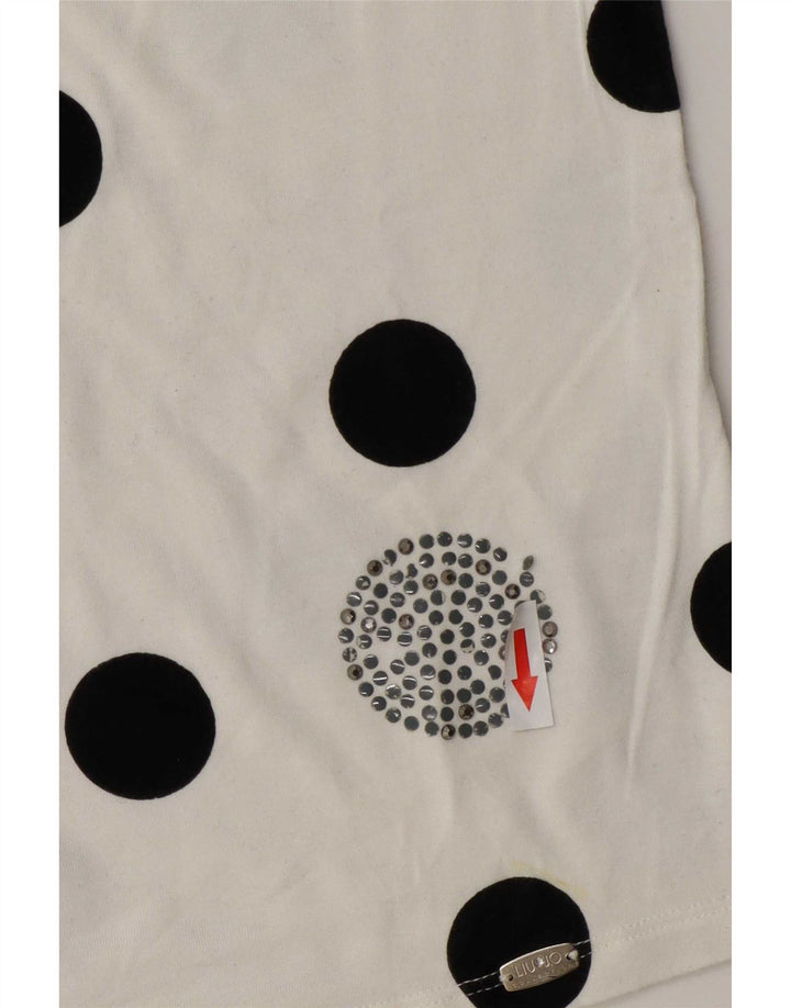 Top Mujer Liu Jo Manga Larga IT 42 Viscosa Media Lunares Blancos