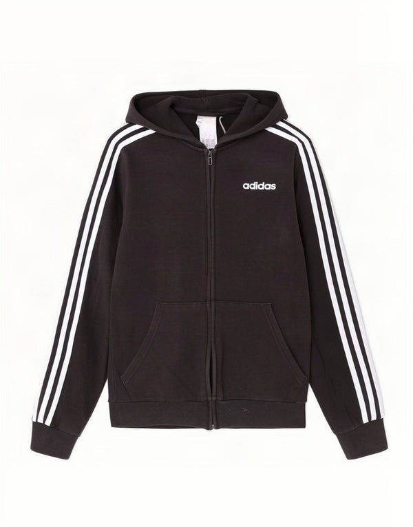 Adidas Sudadera con capucha y cremallera para hombre XS Algodón negro