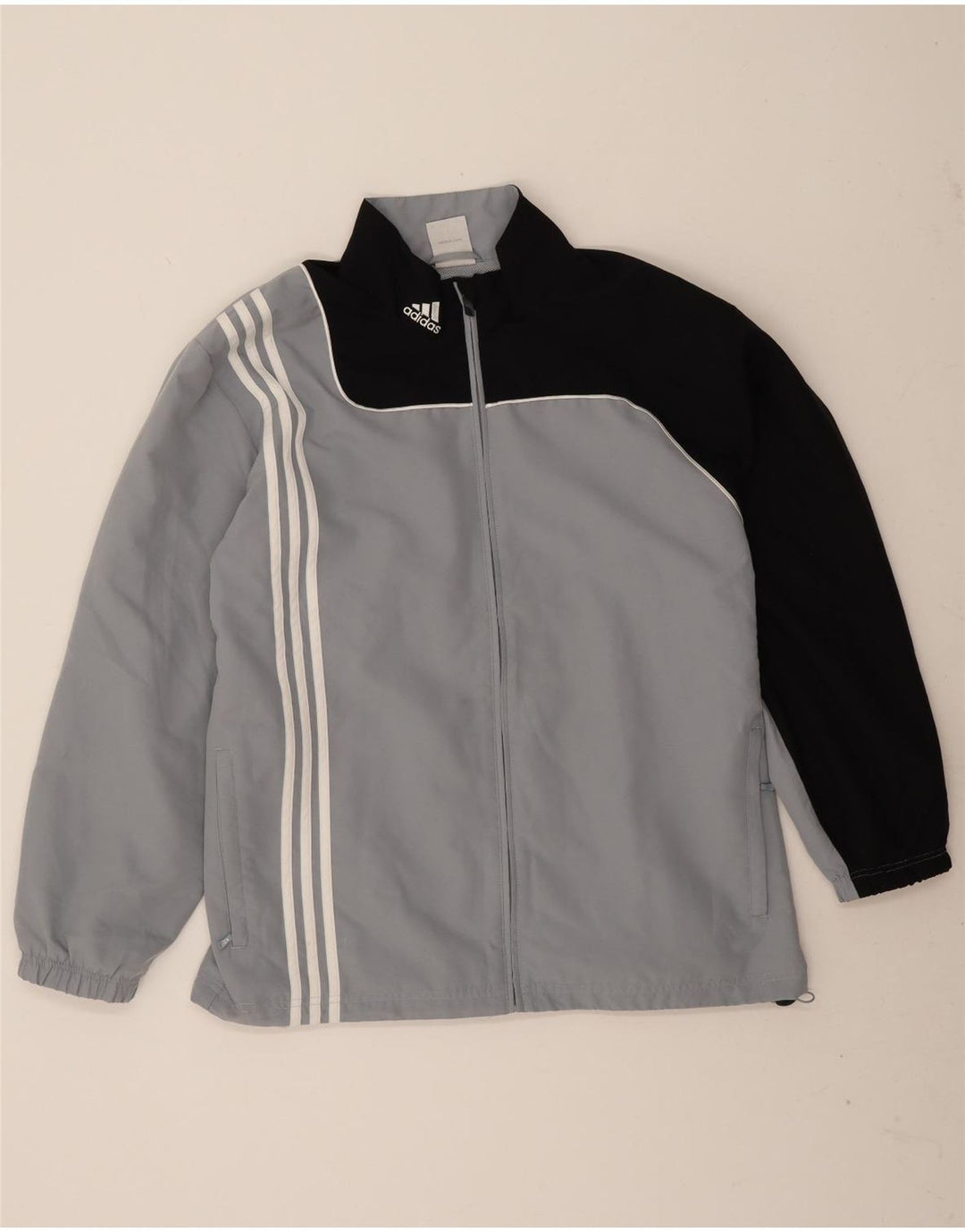 Adidas Chaqueta de chándal para hombre UK 48/50 XL Gris Colorblock Poliéster