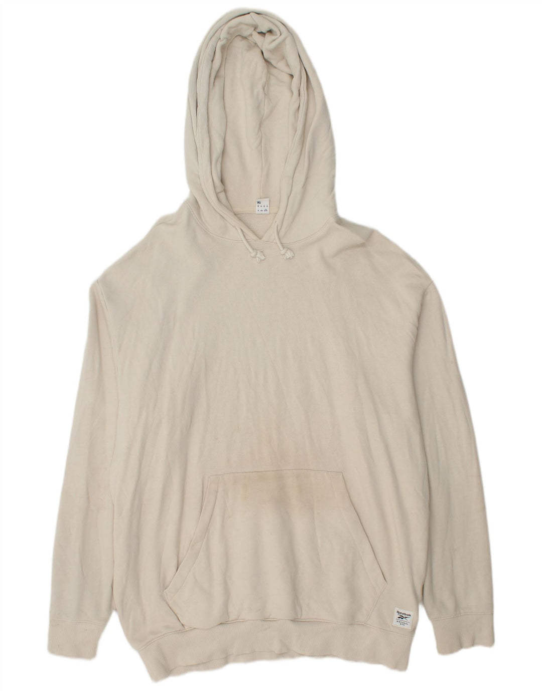 REEBOK Sudadera con capucha para hombre XL Blanco Algodón