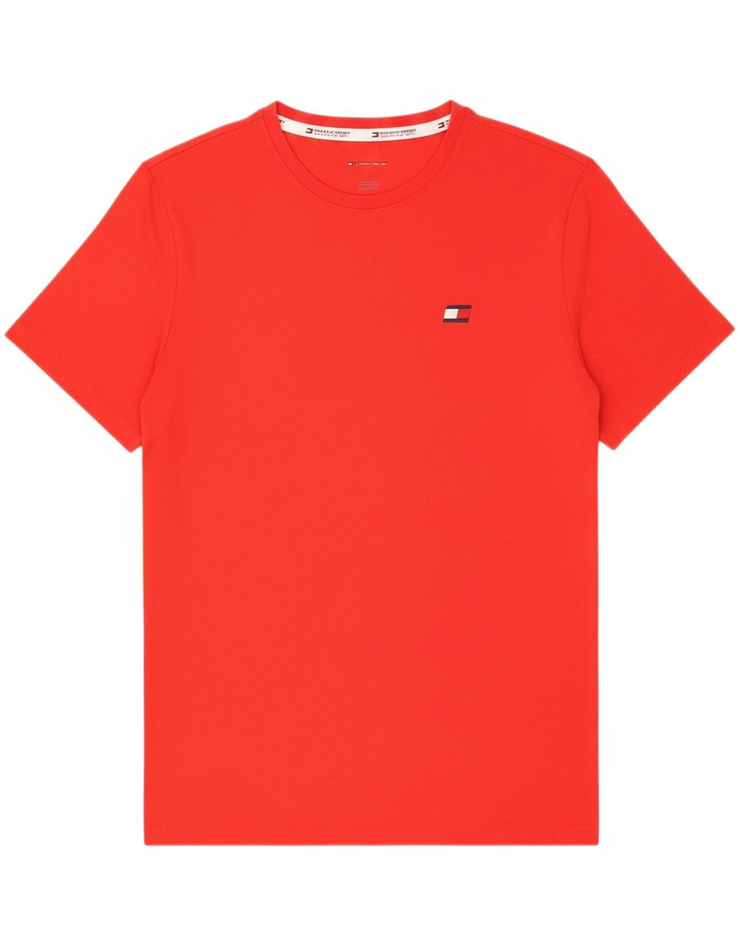 TOMMY HILFIGER Mens Graphic T-Shirt Top Medium Red Cotton Vintage Tommy Hilfiger and Second-Hand Tommy Hilfiger from Messina Hembry 