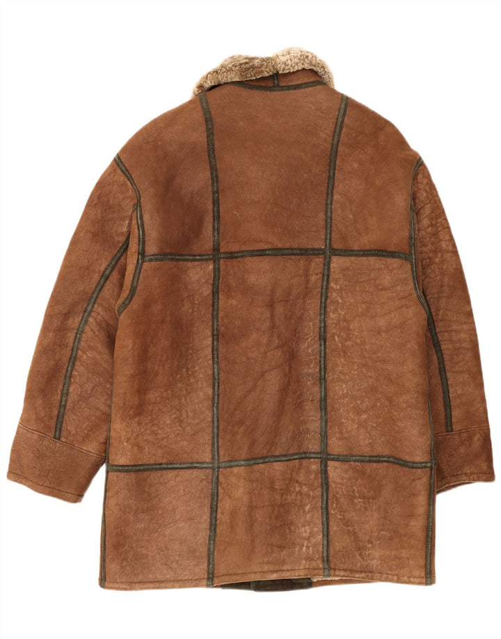 Chaqueta de piel de oveja Christ para hombre IT 48 cuero marrón medio