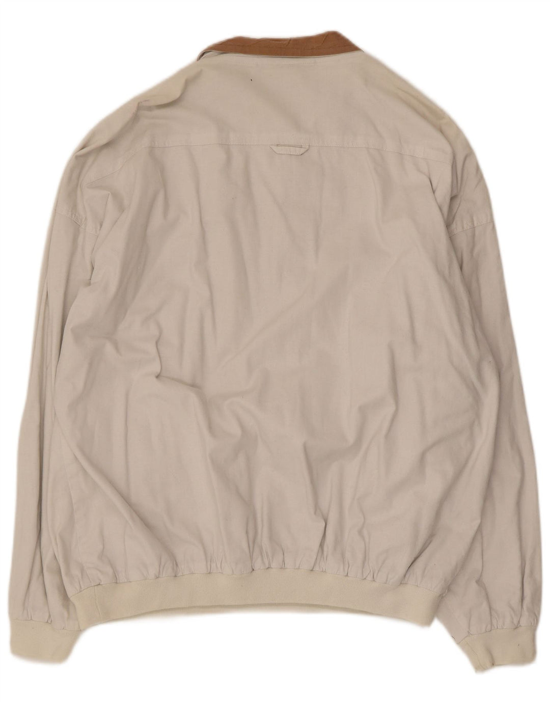 Nuevo Fast Mens Botón Cuello Sudadera Jumper Grande Algodón Blanco