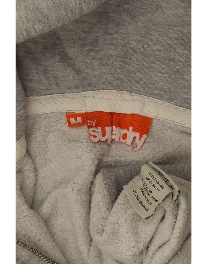 Superdry Hombre Sudadera Con Capucha Y Cremallera De Algodón Moteado Gris Medio
