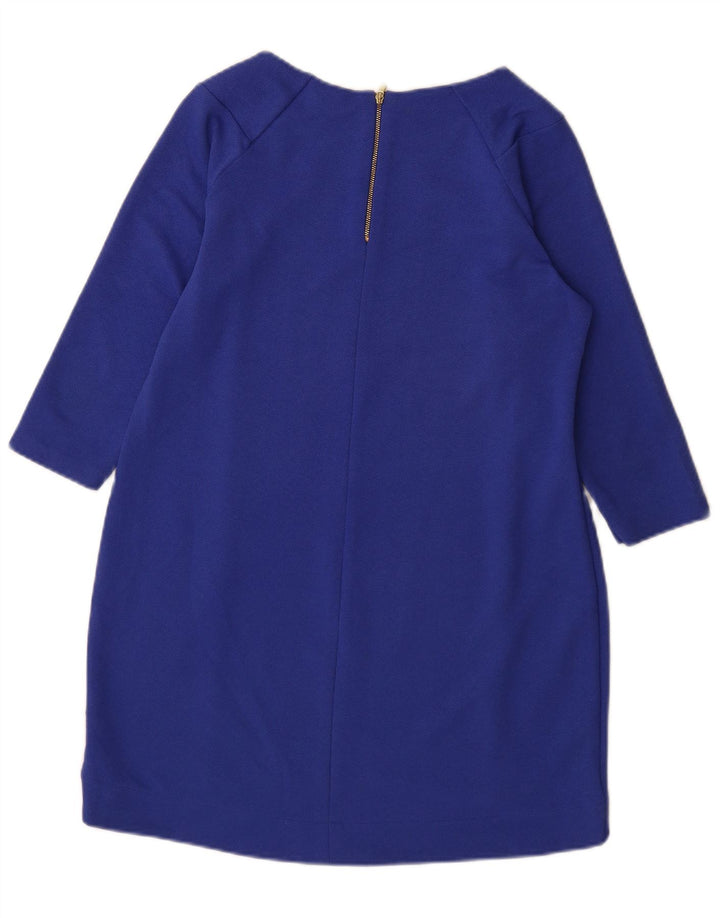 Marks & Spencer Vestido recto de manga 3/4 para mujer Petite UK 40 Azul medio