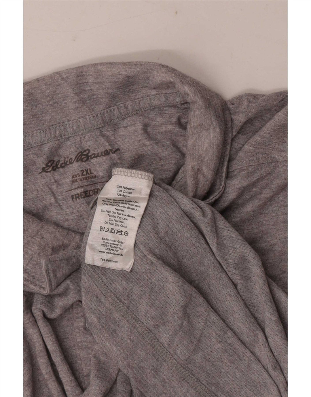 Eddie Bauer Polo de manga corta para hombre, ajuste regular, 2XL, poliéster gris