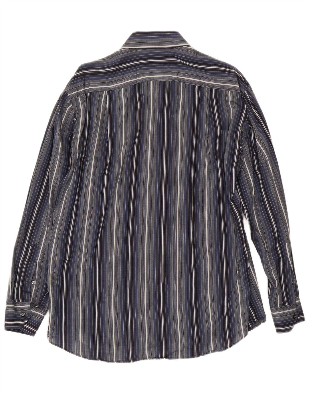 Roccobarocco Camisa para hombre Talla 39 15 1/2 Mediana Azul marino Rayas