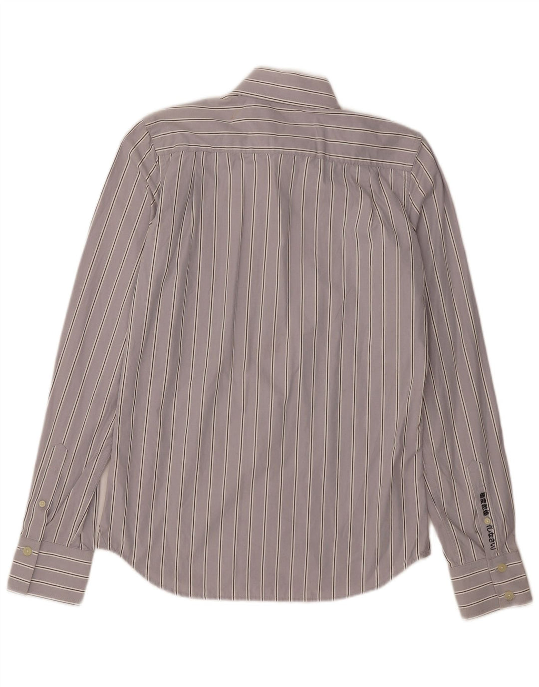 Camisa Superdry Hombre De Algodón A Rayas Gris Medio