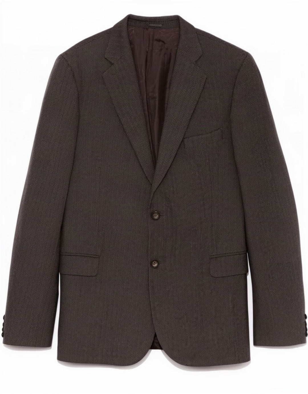 Viapiana Chaqueta tipo blazer de 2 botones para hombre IT 60 5XL Lana nueva en espiga gris