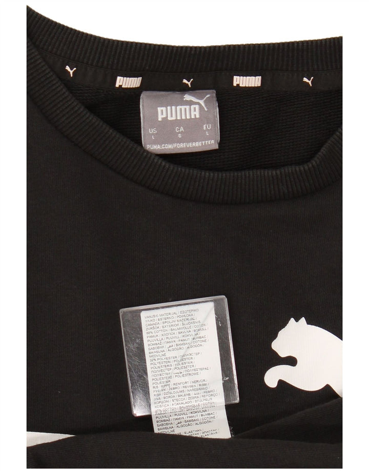 Puma Sudadera Gráfica para Hombre Jersey Grande De Algodón Negro