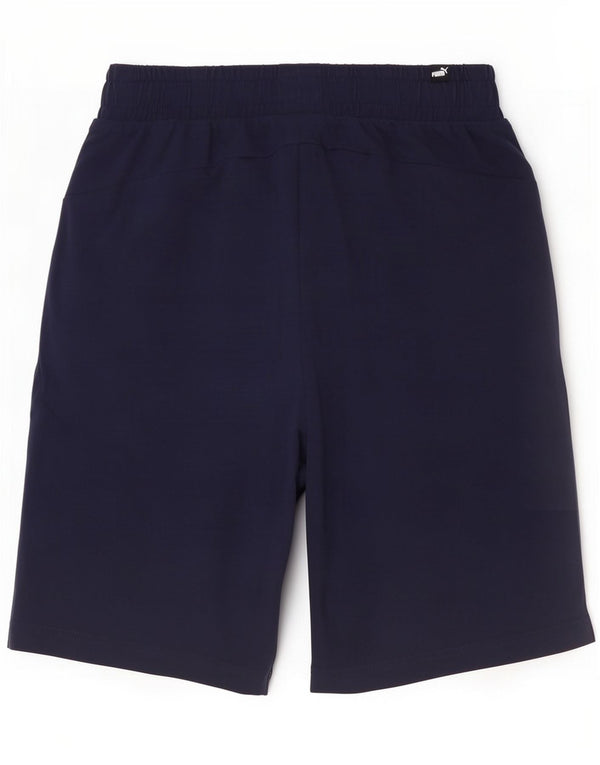 Pantalones cortos deportivos Puma para hombre de algodón azul marino mediano
