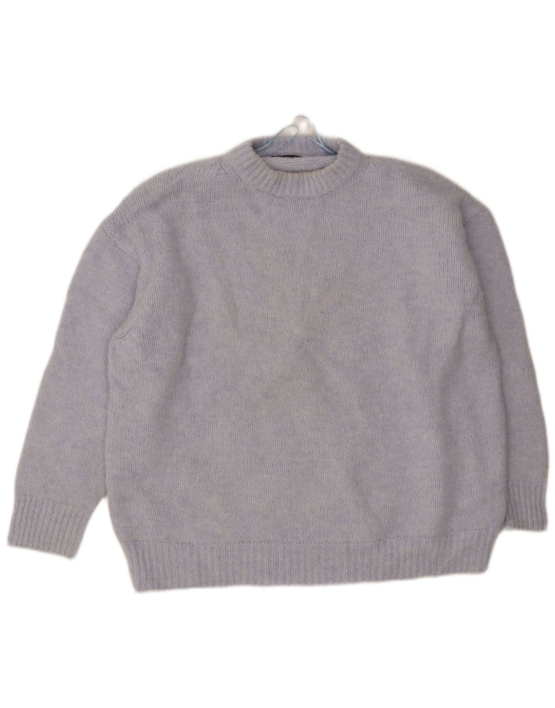 Zara Mujer Jersey Oversize Con Cuello Redondo UK 40 XL Poliéster Azul