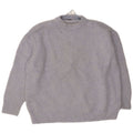 Zara Mujer Jersey Oversize Con Cuello Redondo UK 40 XL Poliéster Azul