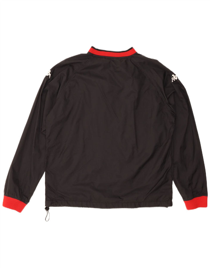 KAPPA Hombre Jersey Chándal Top 2XL Negro Colorblock Poliéster