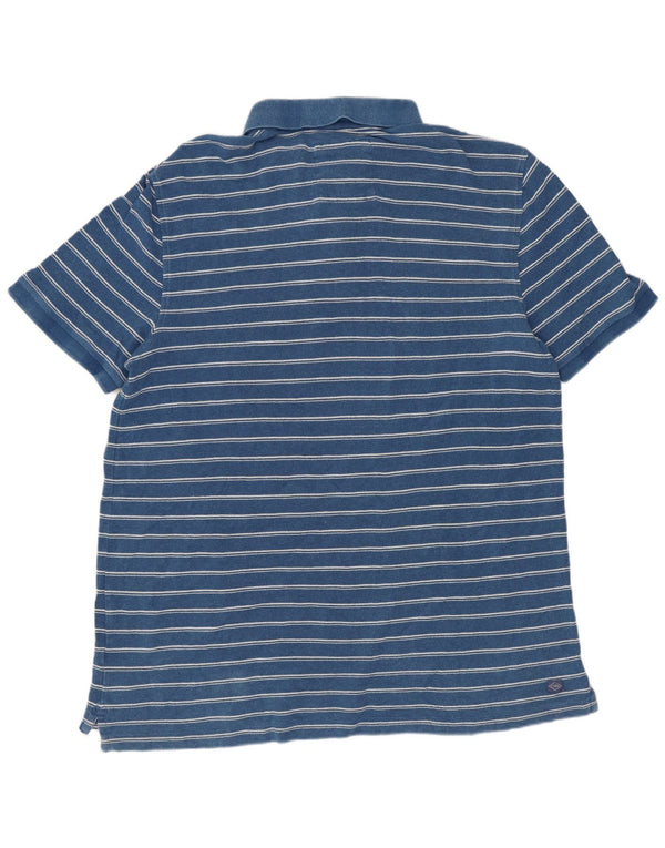 Polo de hombre Fat Face XL de algodón a rayas azules
