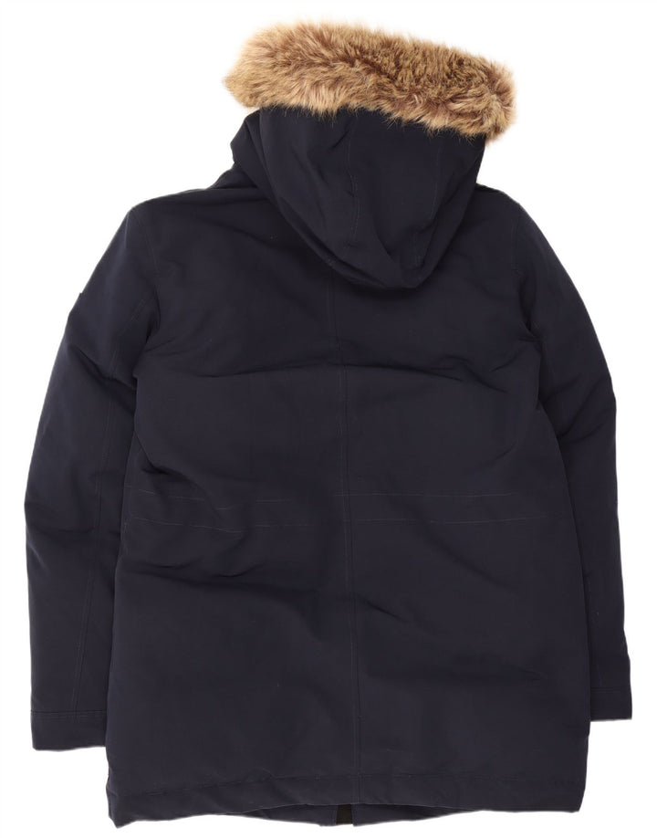 Guess Chaqueta acolchada con capucha para hombre UK 38 Medium Azul marino Poliéster