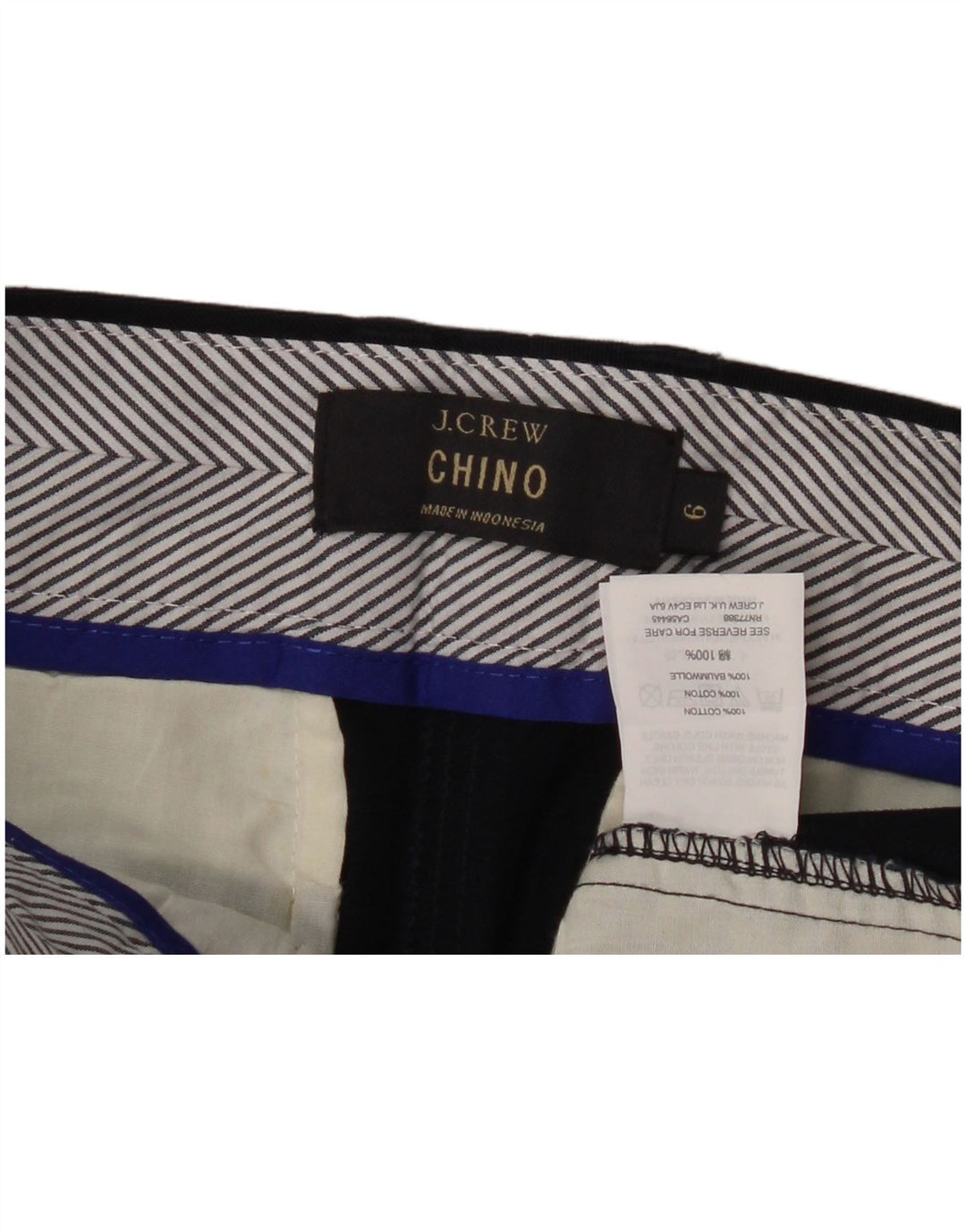 J. Crew Pantalones cortos chinos para mujer US 6 Medium W32 Azul marino Algodón