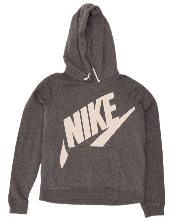 Nike Jersey con capucha gráfica para hombre, talla grande, algodón gris