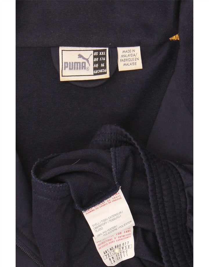 Puma Chaqueta de chándal para niño 15-16 años Azul marino Colorblock Poliéster