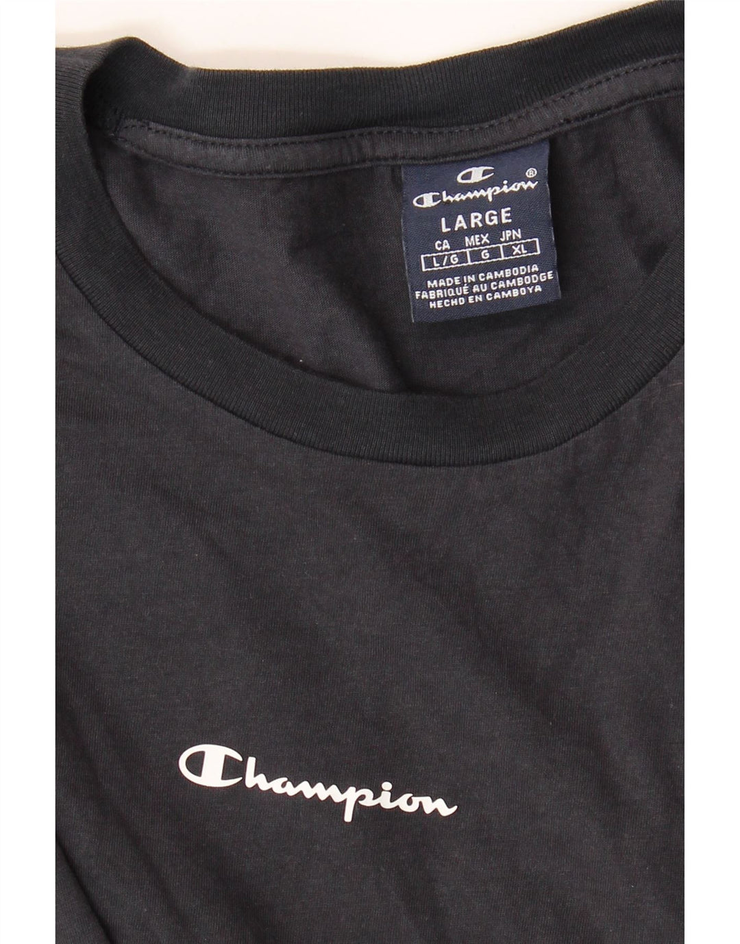 CHAMPION Camiseta para hombre Top Large Azul marino