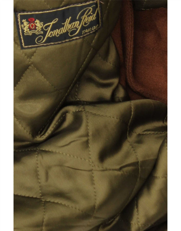 Abrigo vintage para hombre Reino Unido 40 Bloque de color marrón grande