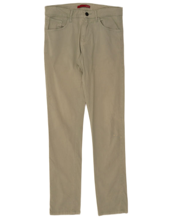 Zara Mens Slim Casual Pantalones EU 38 Small W30 L31 Algodón Verde