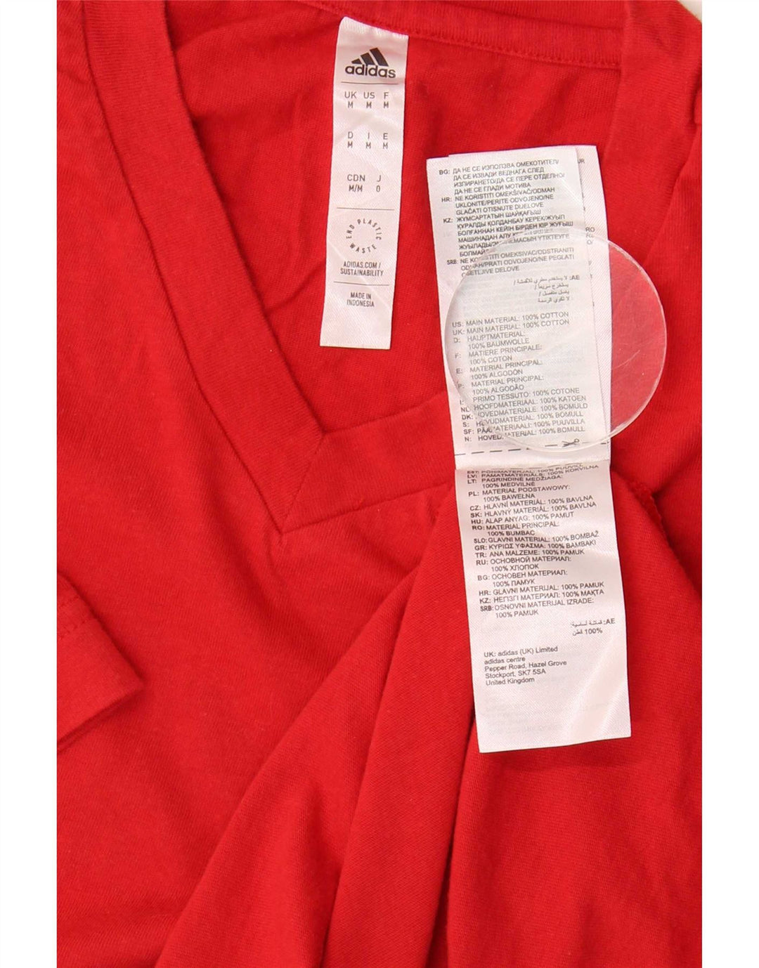Camiseta Adidas Hombre Top Medium Rojo Algodón