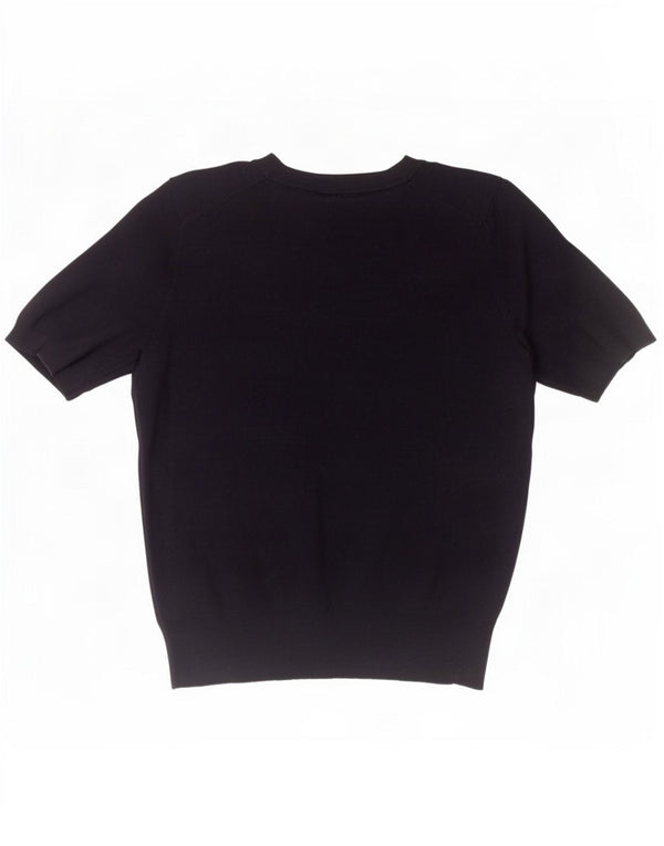 Zara Blusa para mujer Top UK 44 Large Viscosa azul marino