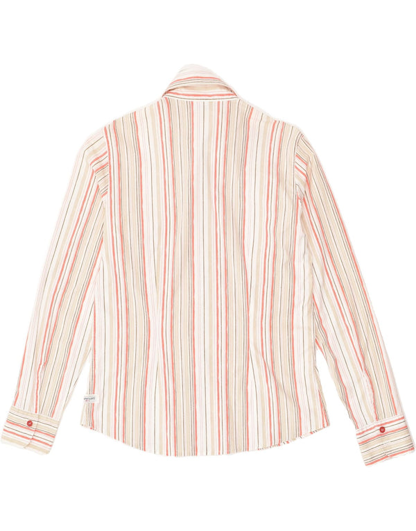 MURPHY & NYE Camisa para mujer UK 12 Medium Beige Rayas