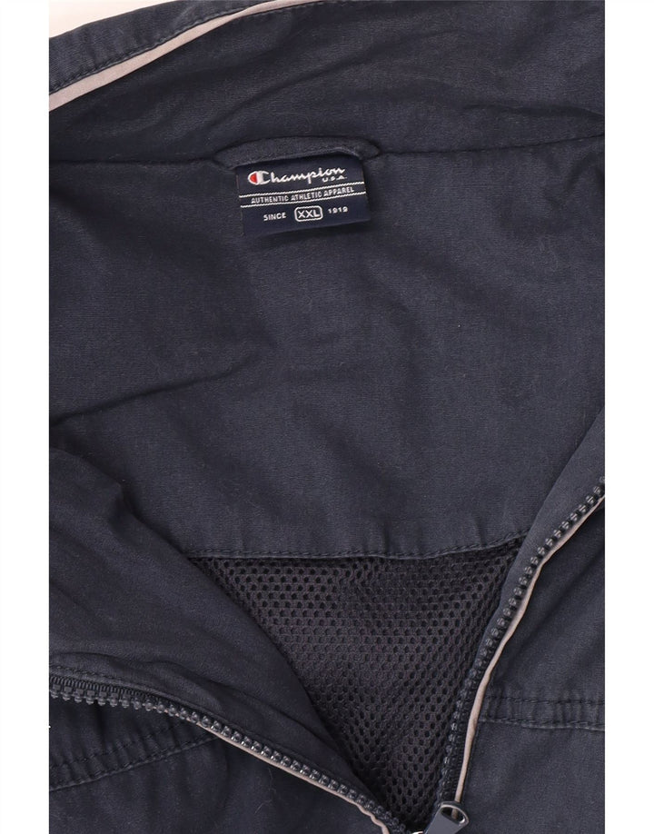 Champion Chaqueta impermeable con capucha para hombre UK 44 2XL Azul marino