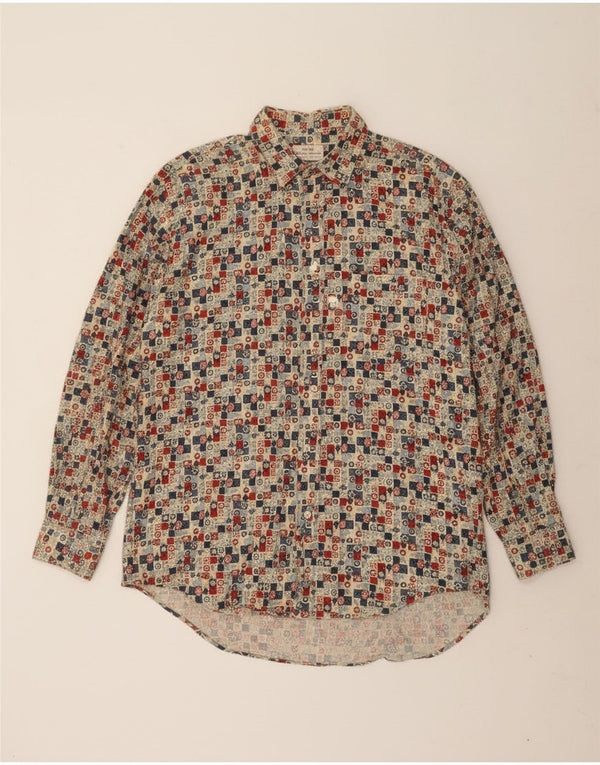 Sisley Camisa Relaxed Fit XL De Algodón Geométrico Multicolor |