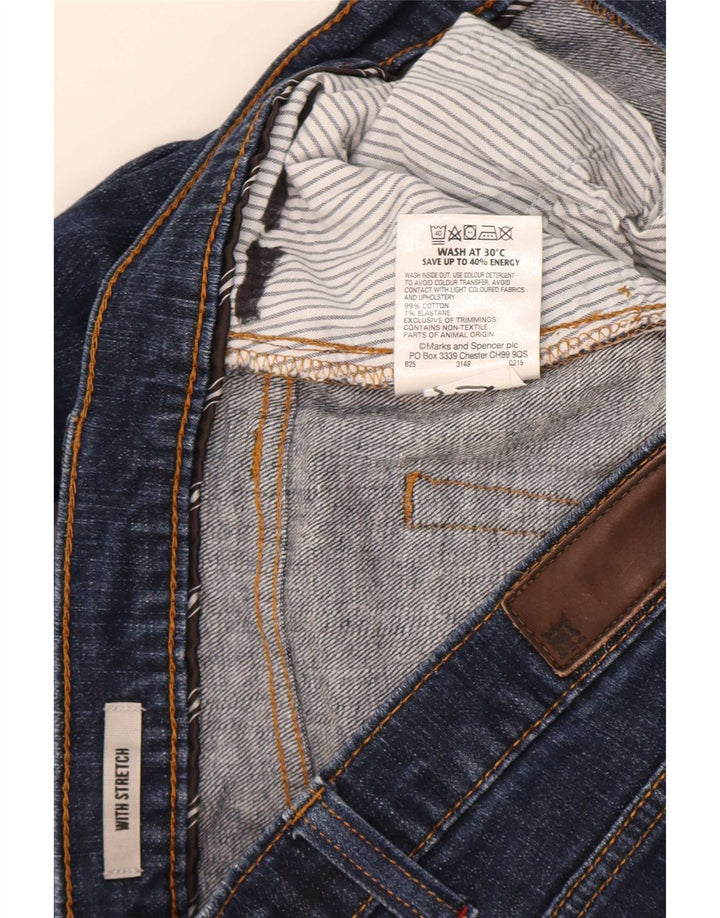 Marks & Spencer Vaqueros rectos para hombre W36 L31 Algodón azul marino