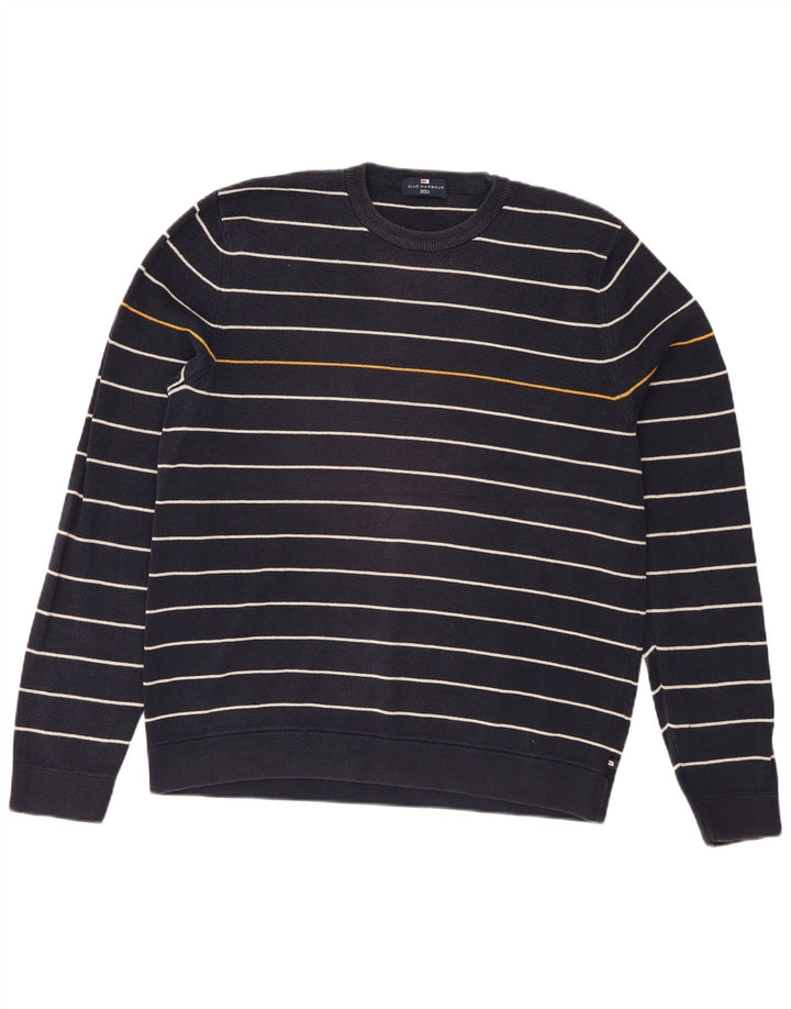 Marks & Spencer Jersey de cuello redondo azul Harbor para hombre Azul marino mediano