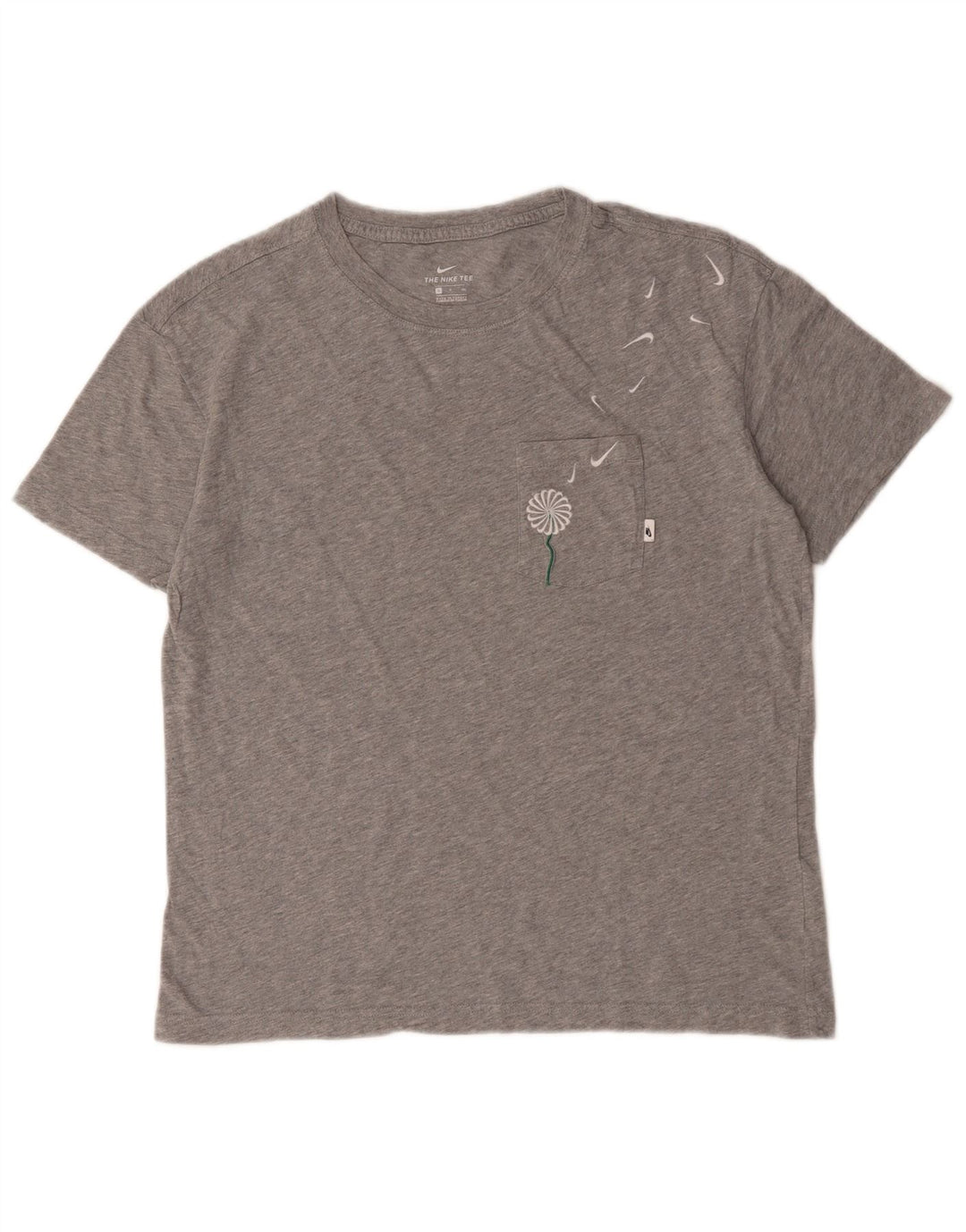 Nike Camiseta gráfica para hombre Top pequeño de algodón moteado gris