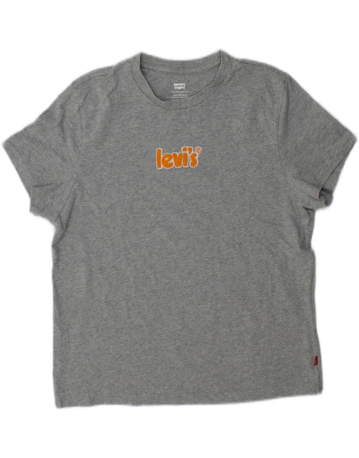 Levi's Camiseta con gráfico extragrande para mujer UK 10 Small Grey