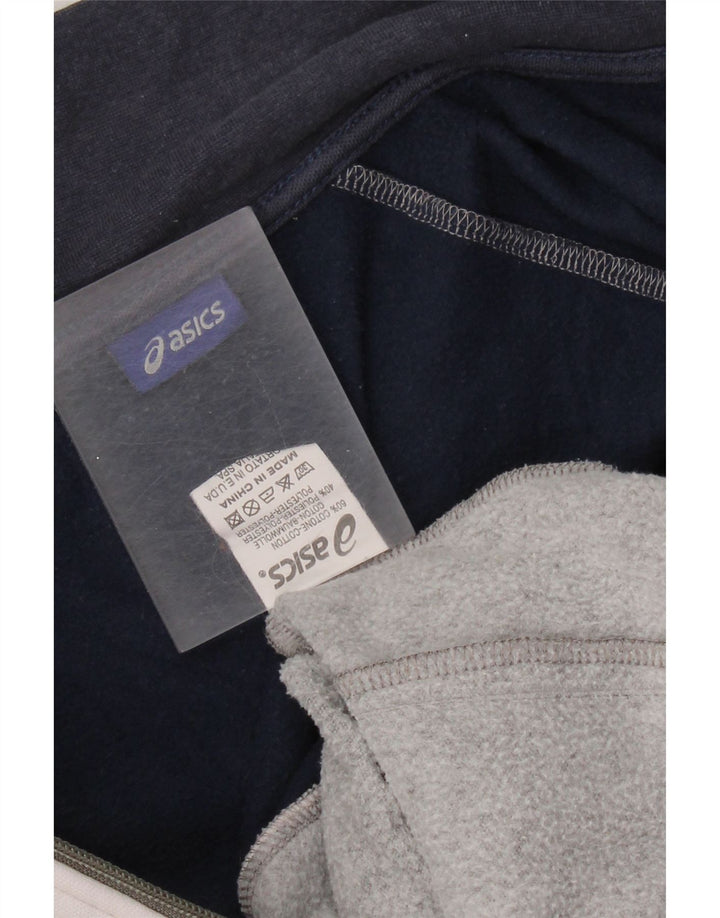 ASICS Chaqueta de chándal para hombre de algodón color block gris medio