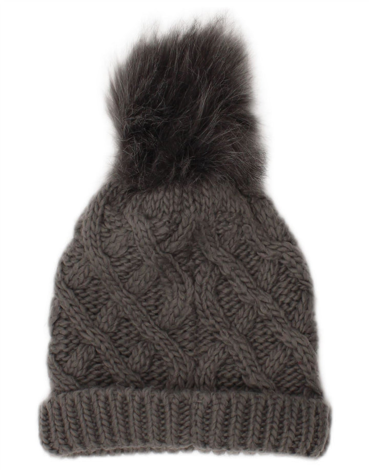 Gorro Mujer Trussardi de Punto con Pompón Talla Única Gris Acrílico Invierno