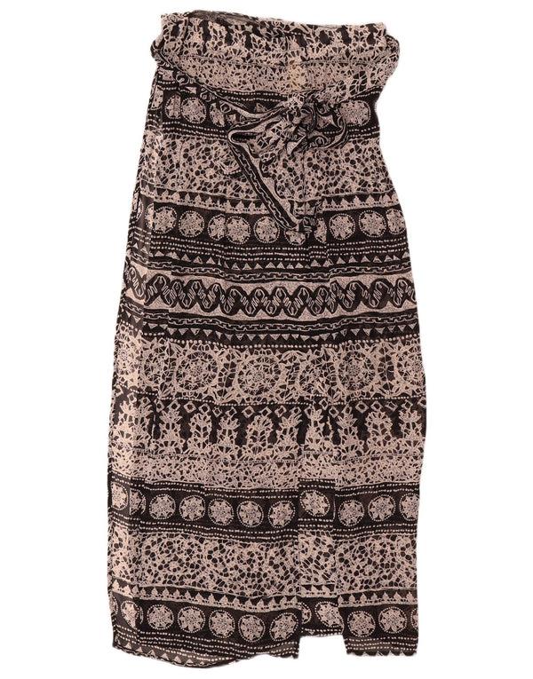 Max & Co. Falda cruzada de cintura alta para mujer UK 12 Medium W28 Black Floral